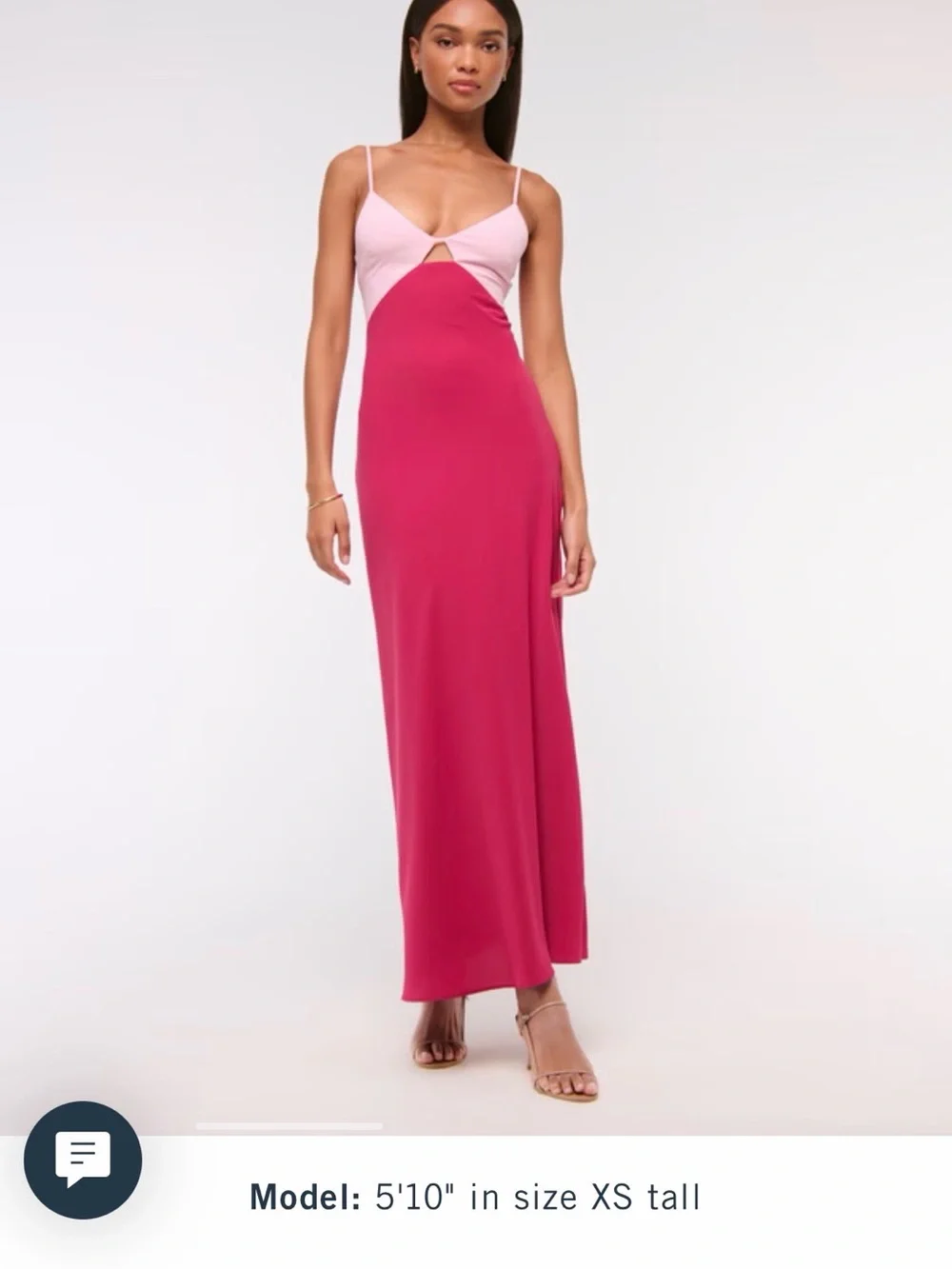 Abercrombie & Fitch Two-Tone Pink Maxi Dress